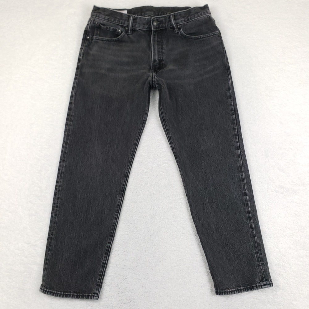 Gap Mens Straight Crop GapFlex Jeans 32x32 Washed Black Denim Pants